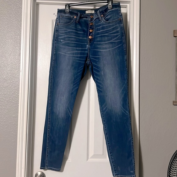 Madewell Denim - Madewell Women’s Sz 32 10" High Rise Skinny Button Fly Jeans